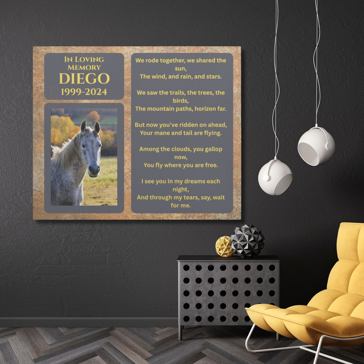 Diego Horse Memorial Photo Canvas – view 7