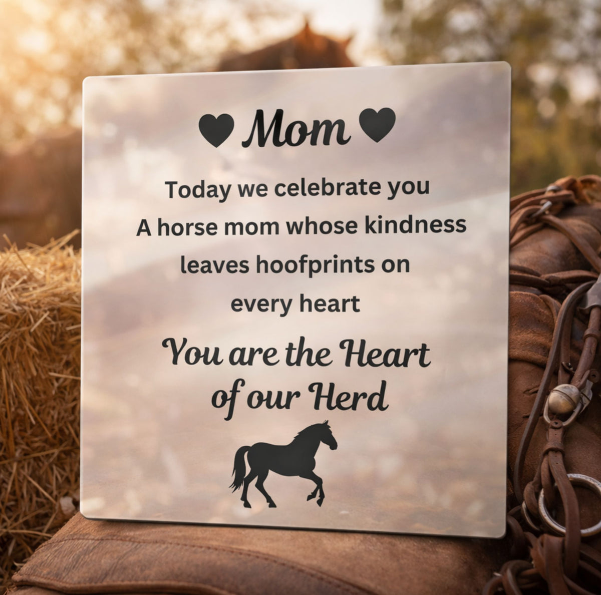 Heart of Our Herd White Metal Print
