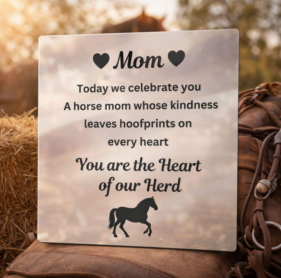Heart of Our Herd White Metal Print
