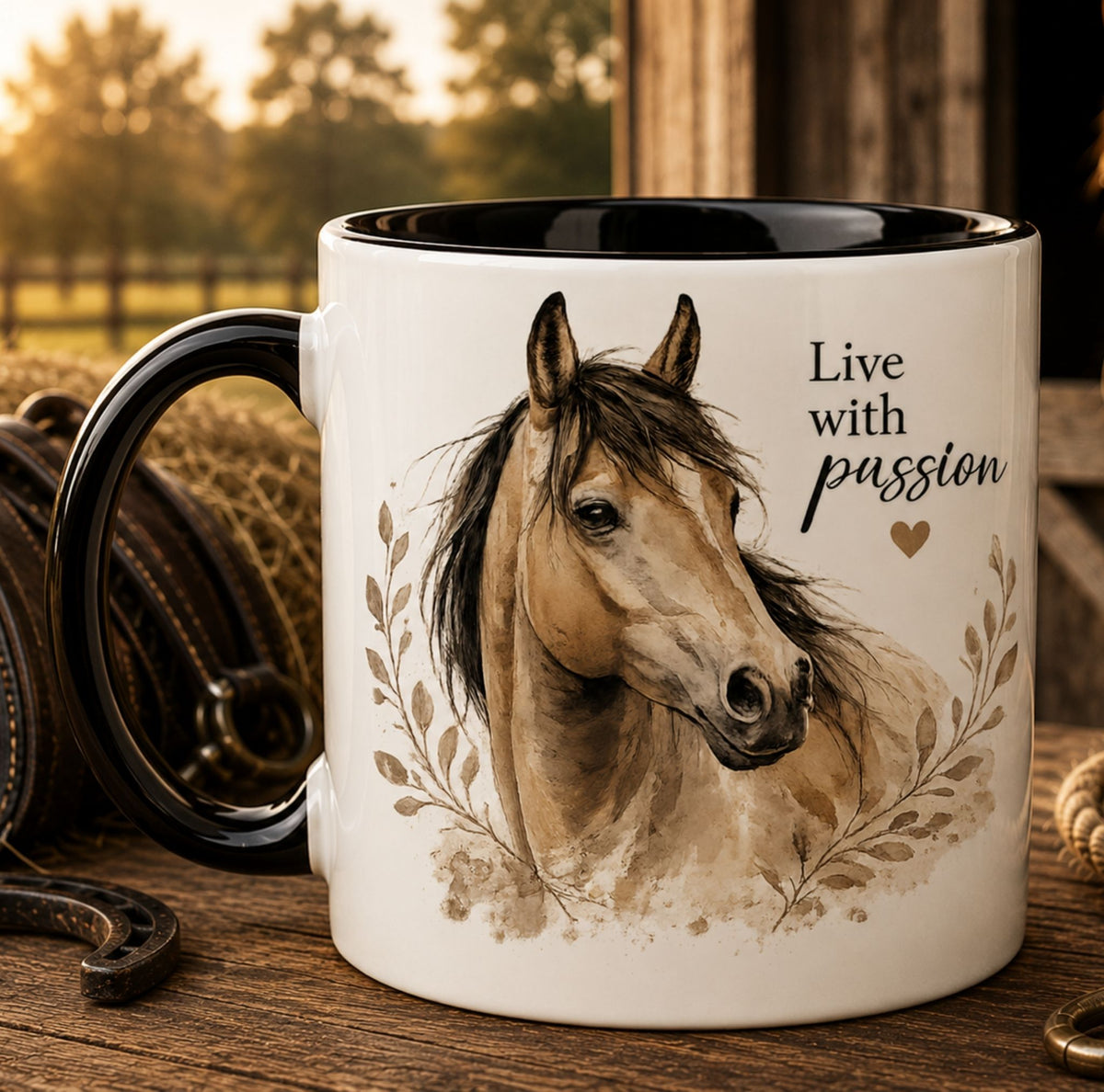 Live with Passion Horse Mug – view 7