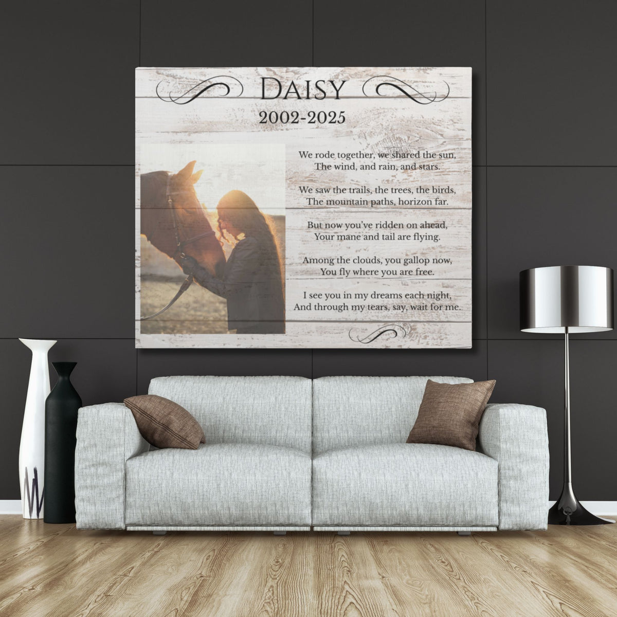 Daisy Horse Memorial Photo Canvas – view 5