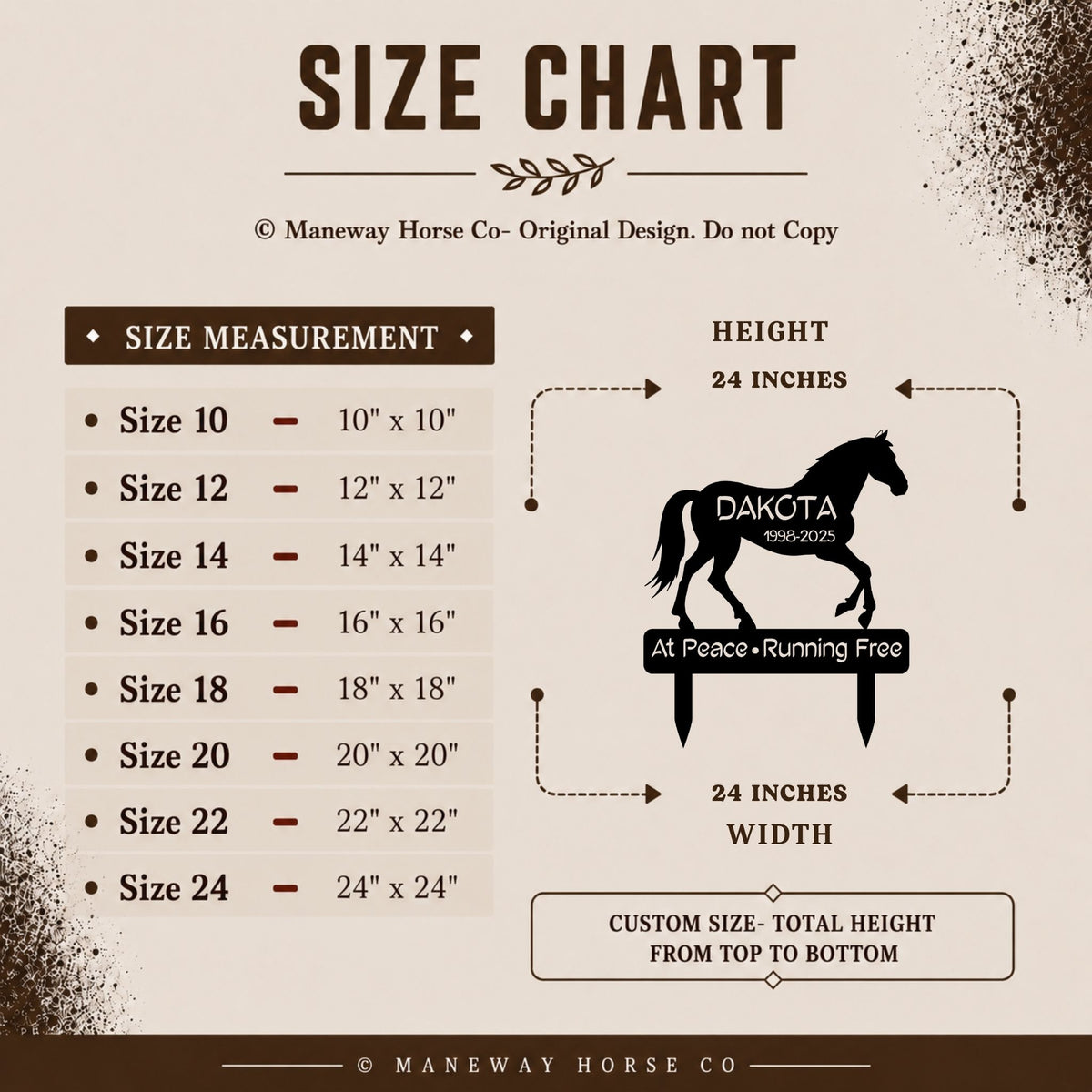 Dakota Running Free Horse Memorial Garden Sign – view 5