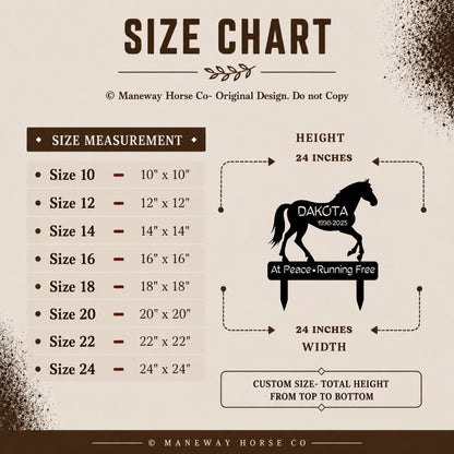 Dakota Running Free Horse Memorial Garden Sign – view 5