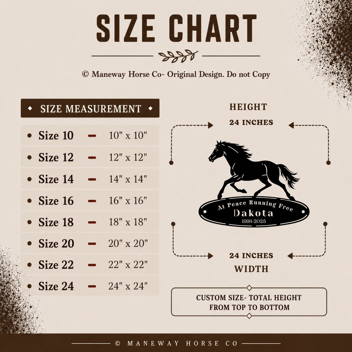 Galloping Oval Horse Memorial Stall Sign – view 5