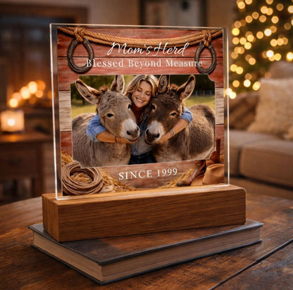 Blessed Donkey Mom Acrylic Photo Plaque