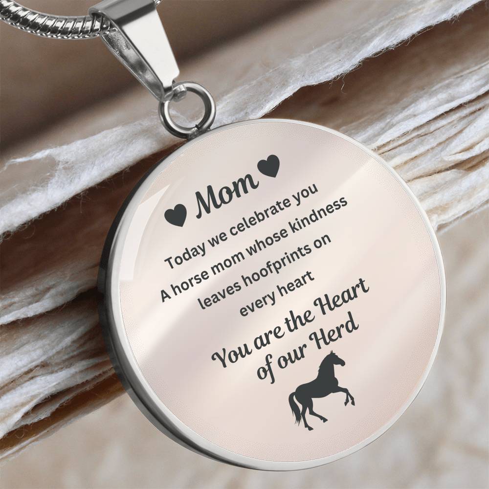 Horse Mom Necklace Gift – Heart Of Our Herd Jewelry for Mother’s Day – view 2
