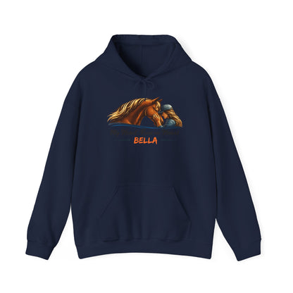 Personalized Heart Runs on Hooves Hoodie – view 12