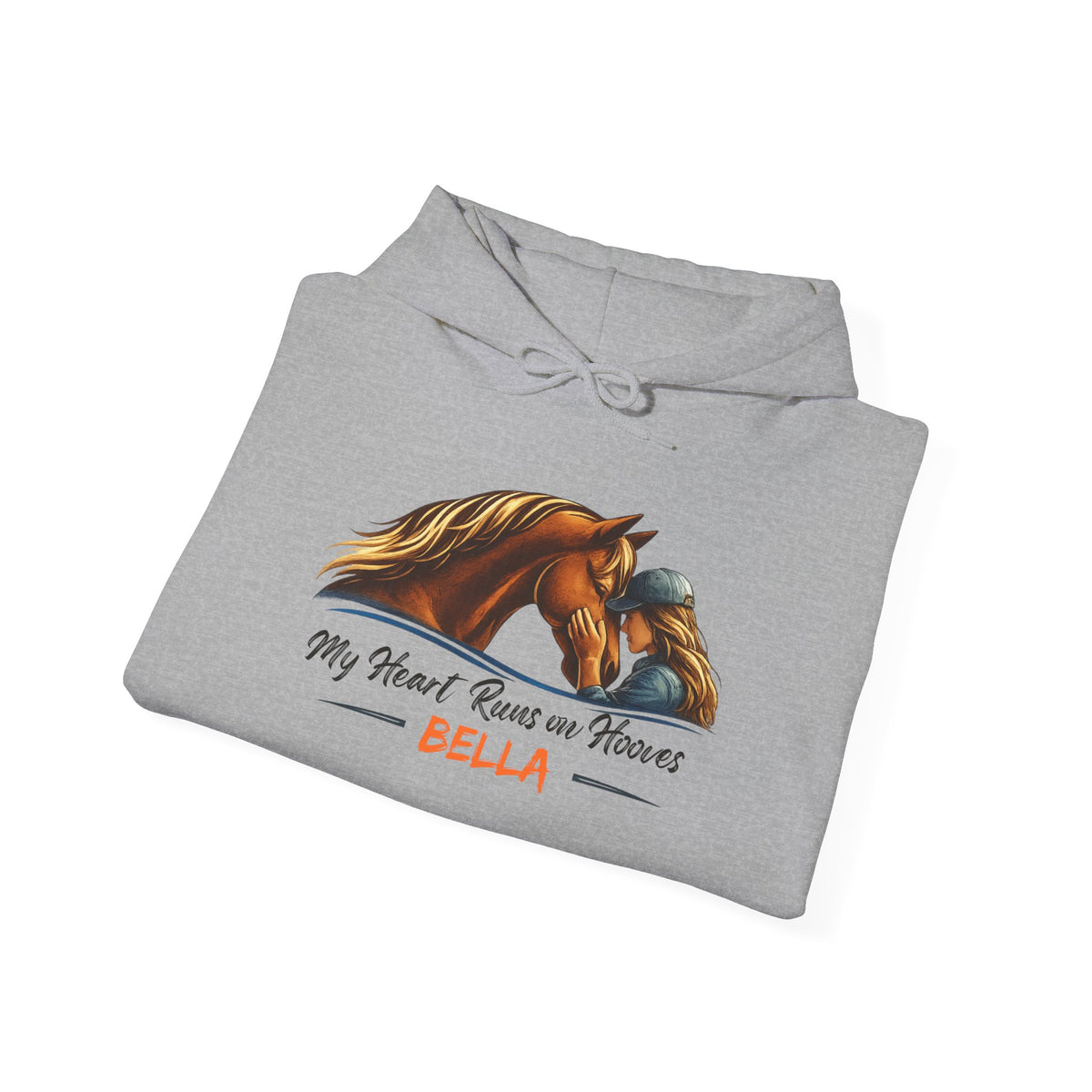 Personalized Heart Runs on Hooves Hoodie – view 16