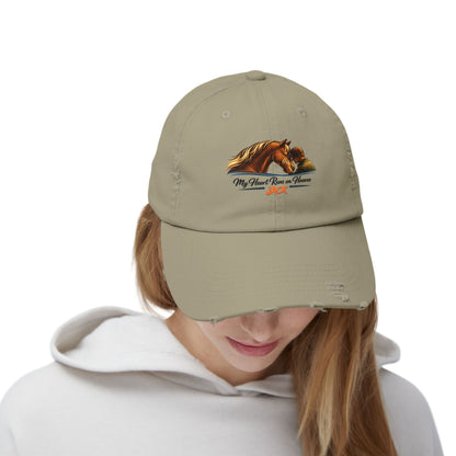 Heart Runs on Hooves Personalized Distressed Cap – view 12