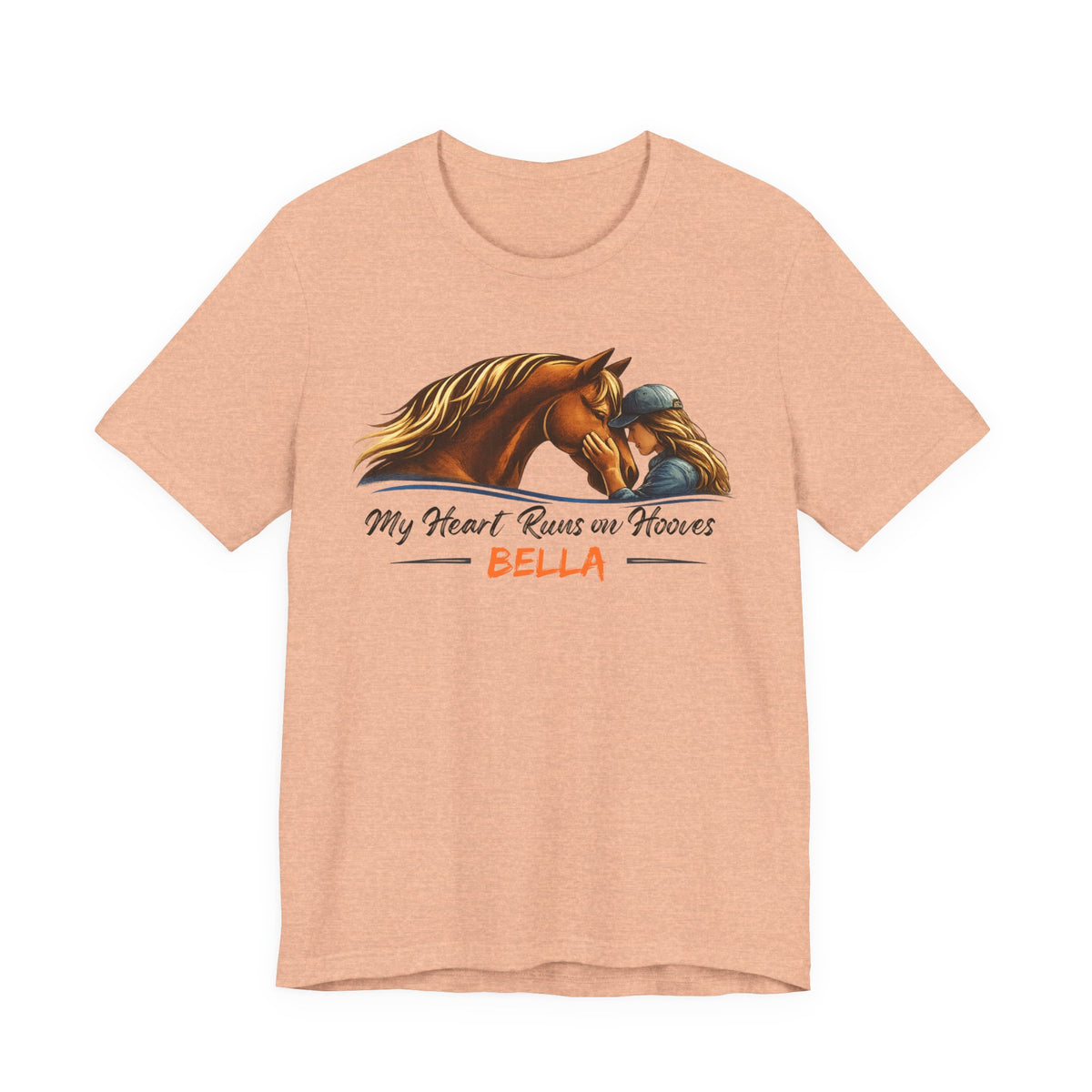 Personalized Heart Runs on Hooves T-Shirt – view 6