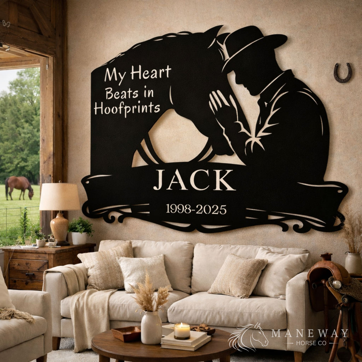 Jack Heart Beats in Hoofprints Stall Sign – view 4