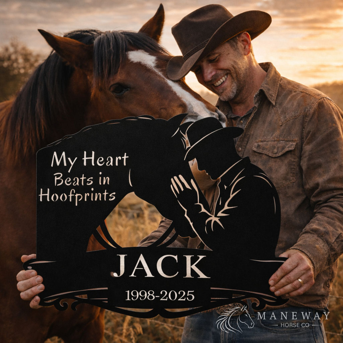 Jack Heart Beats in Hoofprints Stall Sign – view 2