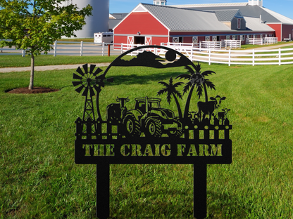 Personalized Farmhouse Garden Stake