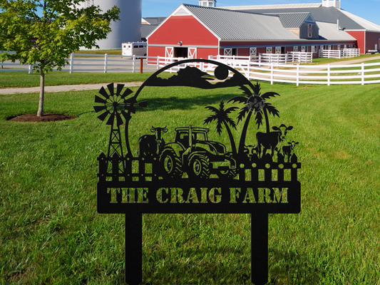 Personalized Farmhouse Garden Stake