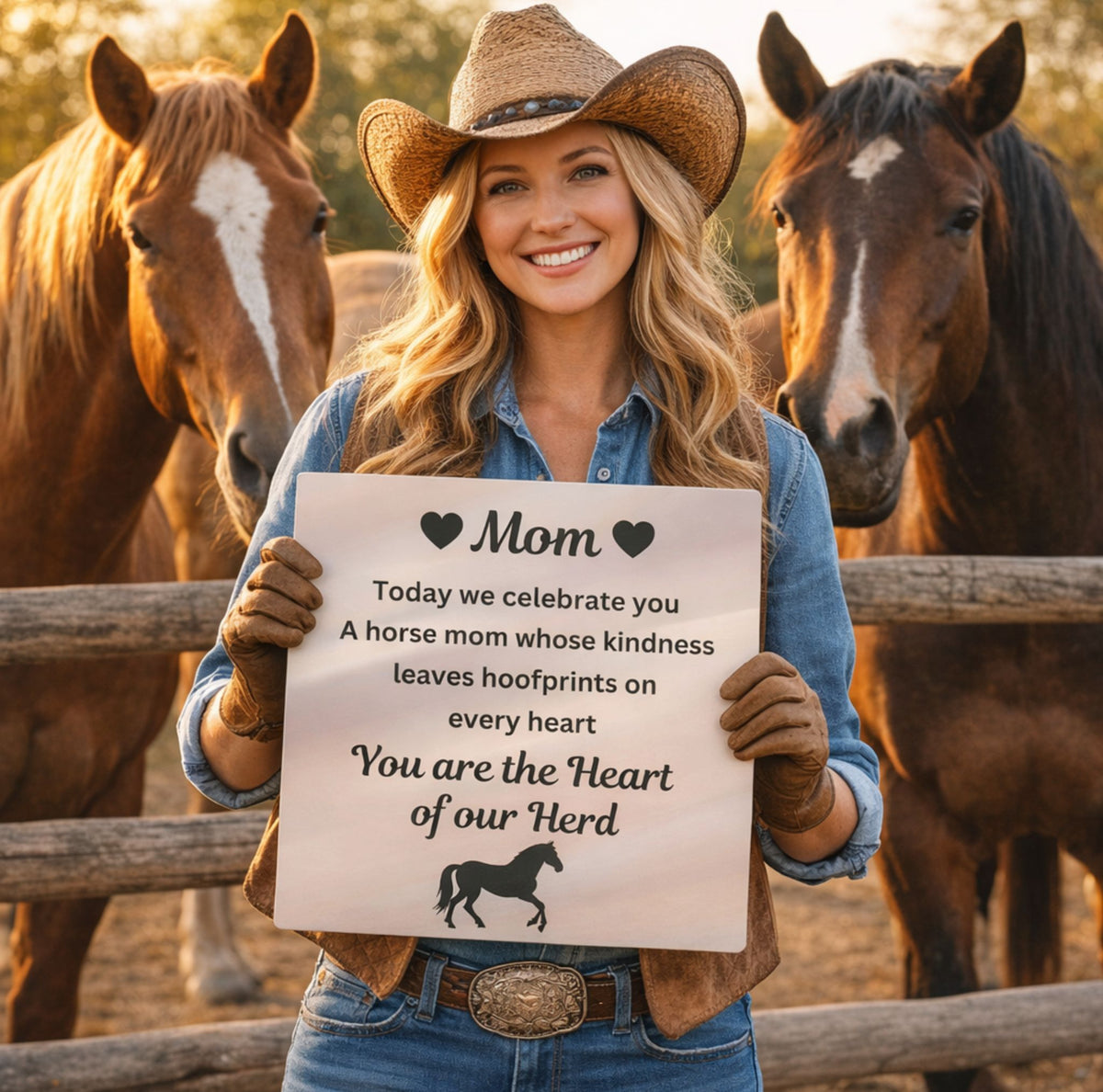 Heart of Our Herd White Metal Print – view 2