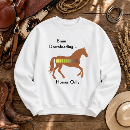 Brain Downloading Horses Sweatshirt – view 8
