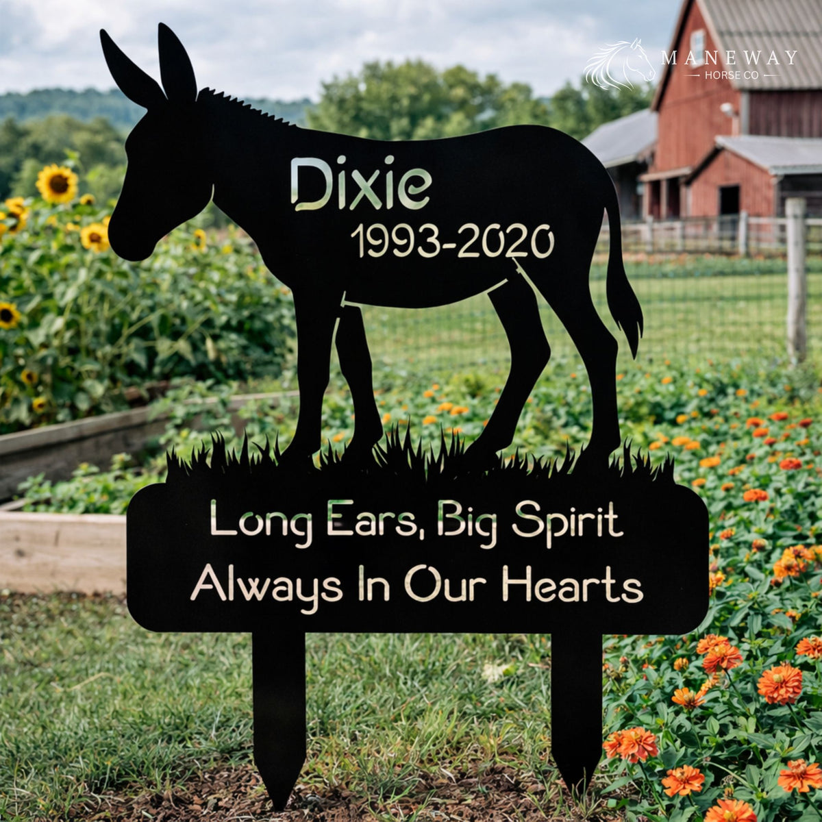 Dixie Donkey Memorial Garden Stake – view 4
