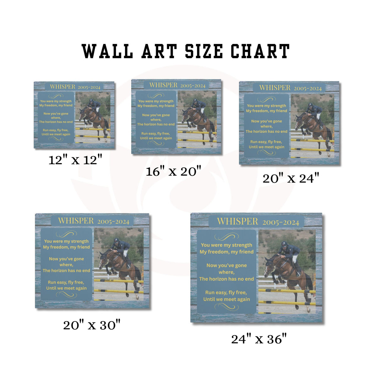 Whisper Horse Memorial Photo Canvas – view 8