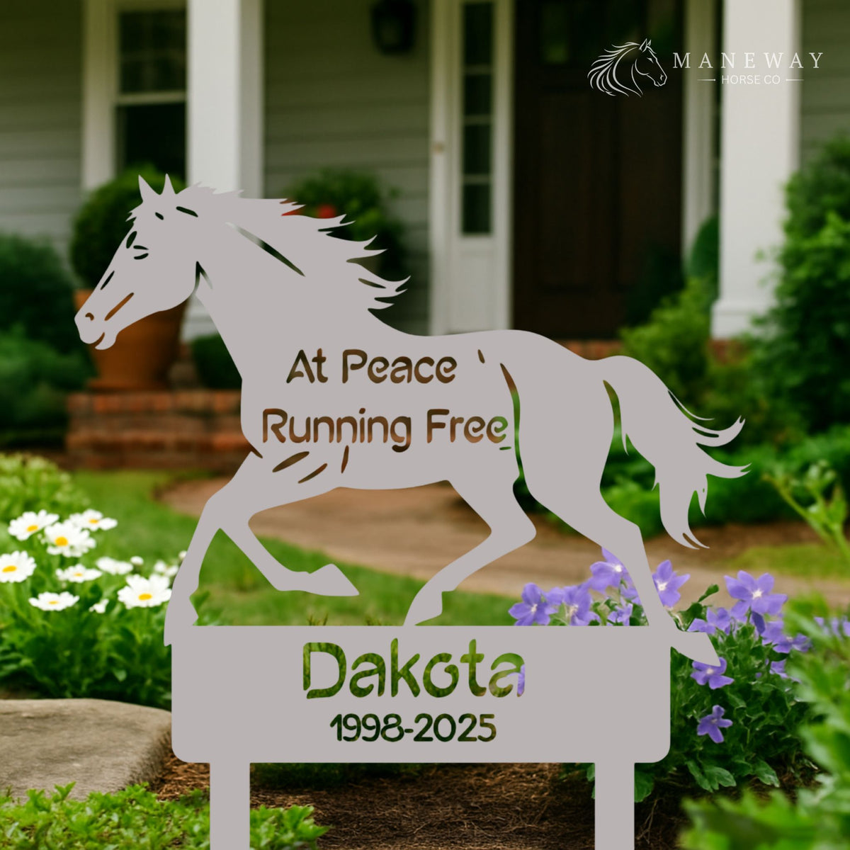 Galloping Horse Memorial Garden Stake – view 8