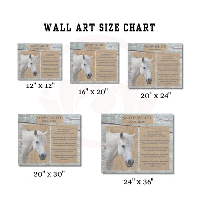 Snow White Horse Memorial Photo Canvas – view 8