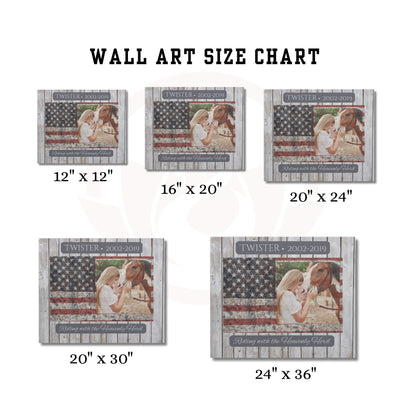 Heavenly Herd Flag Horse Memorial Canvas – view 8