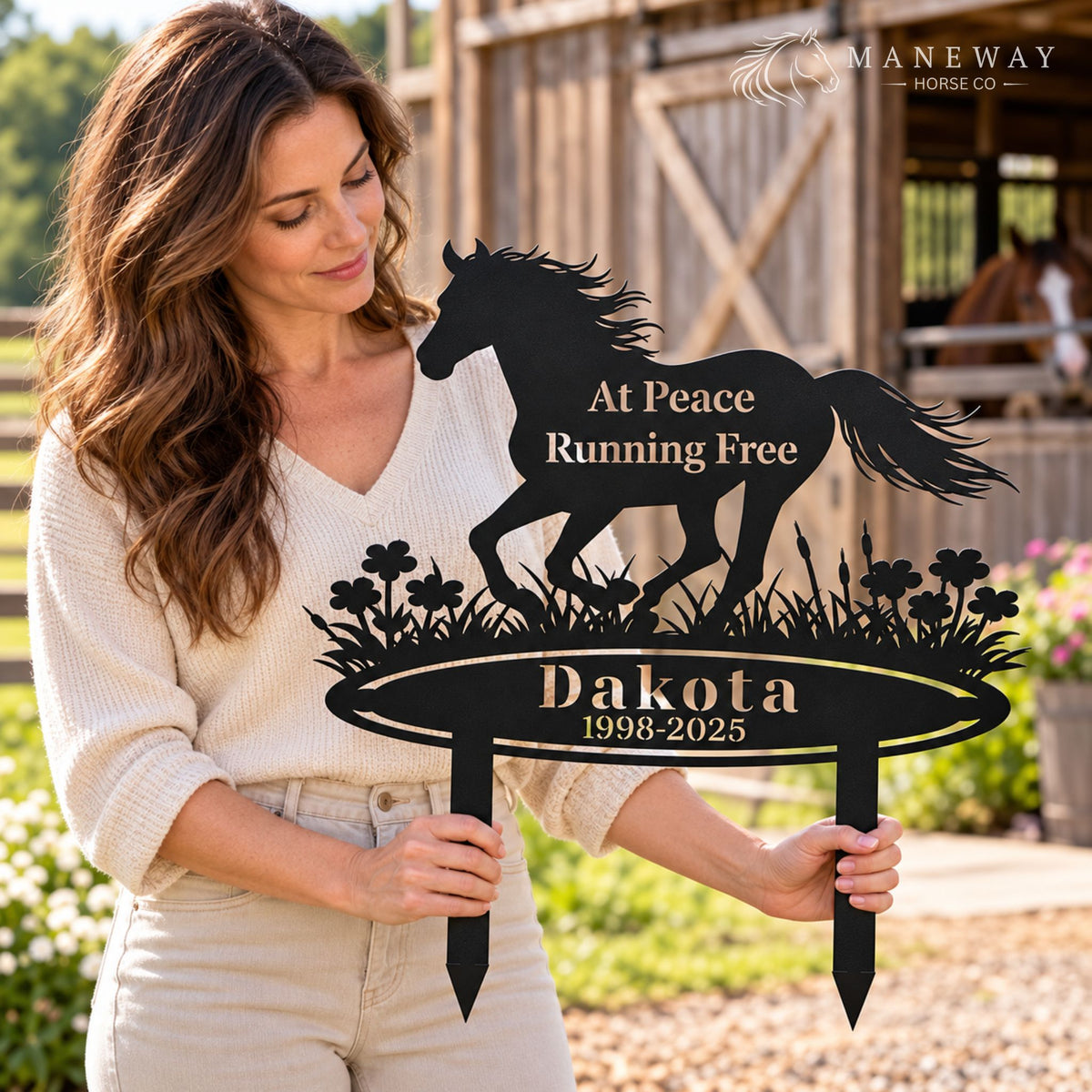 At Peace Horse Memorial Garden Sign