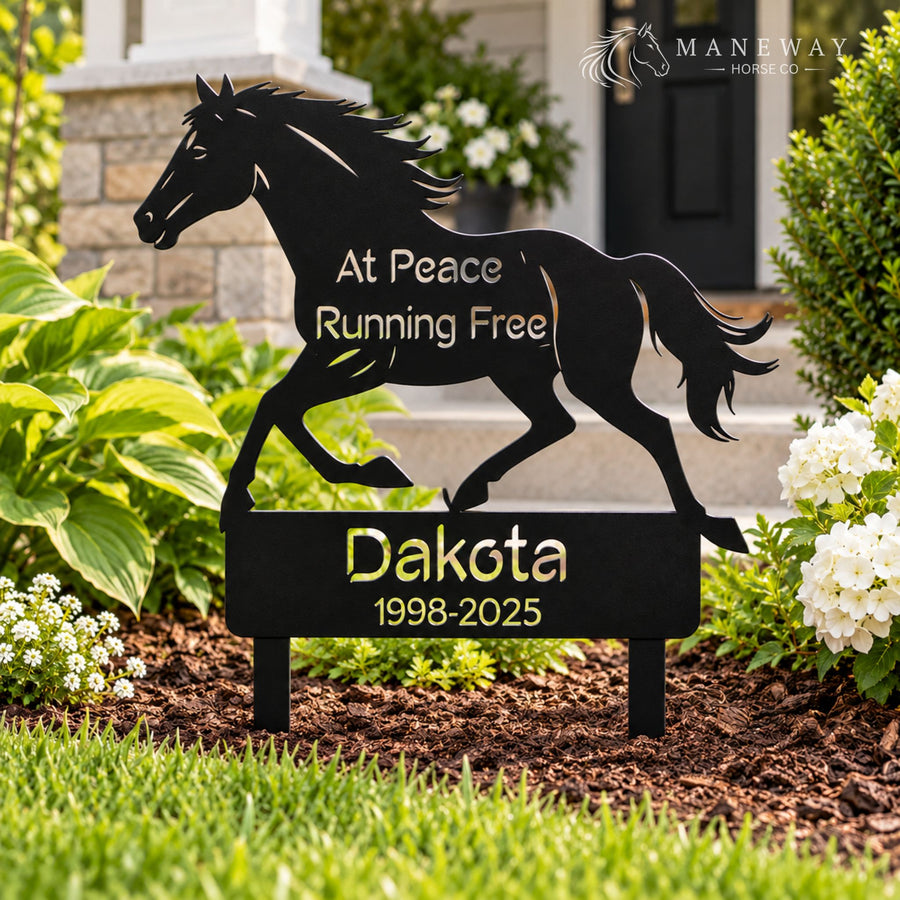 Dakota Galloping Horse Memorial Garden Sign