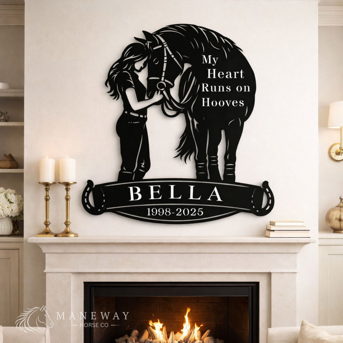 My Heart Runs on Hooves Memorial Sign – view 3