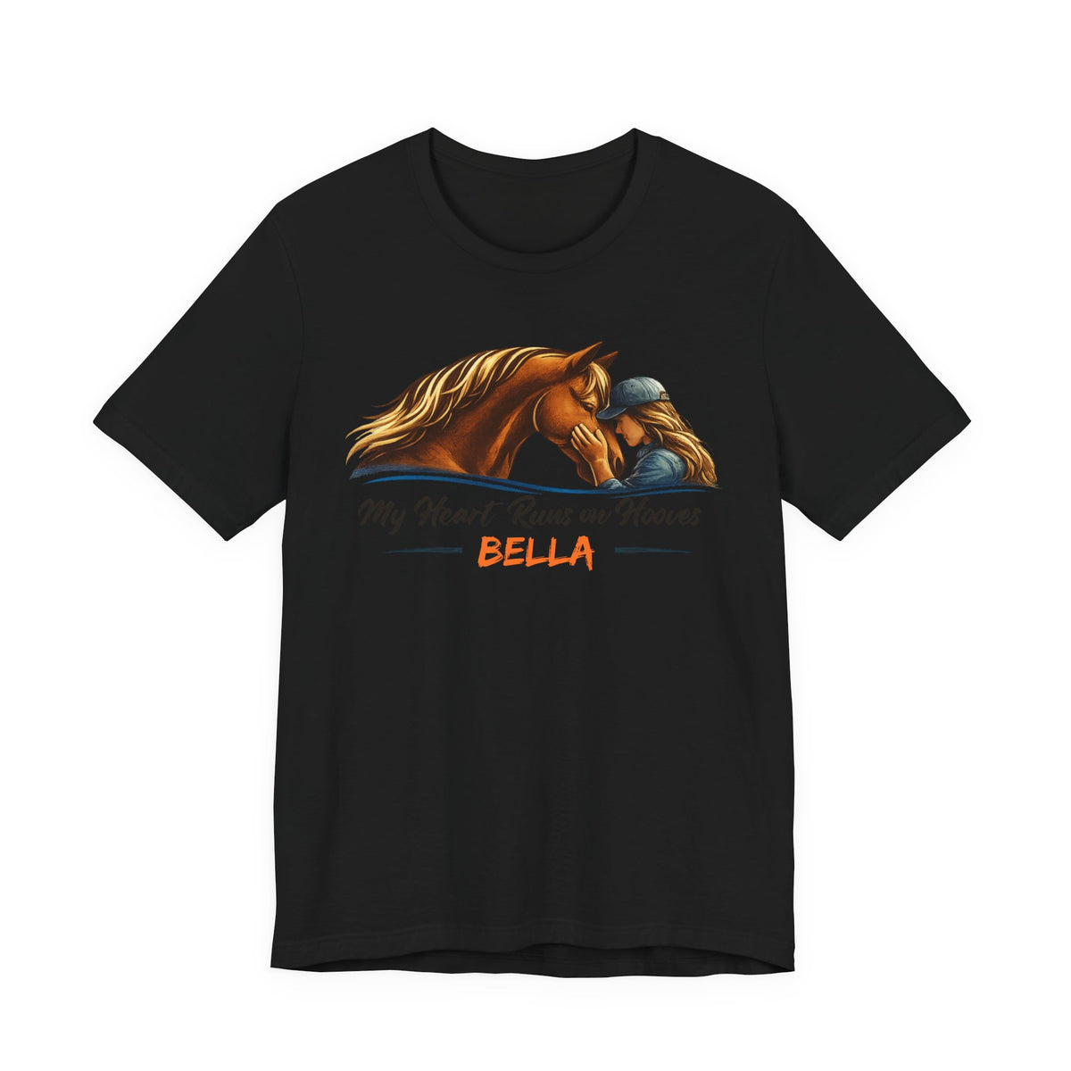 Personalized Heart Runs on Hooves T-Shirt – view 5