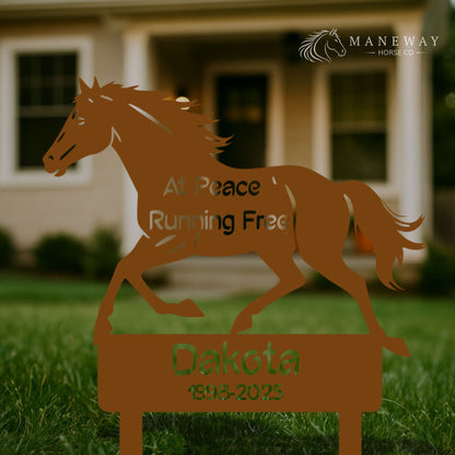 Galloping Horse Memorial Garden Stake – view 9