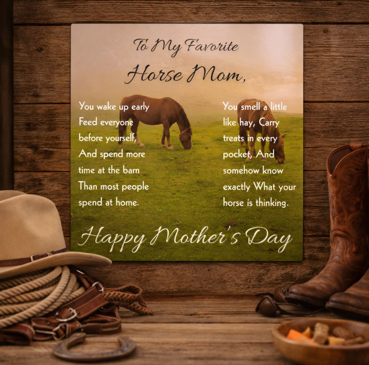 Favorite Horse Mom Meadow Metal Print – view 5