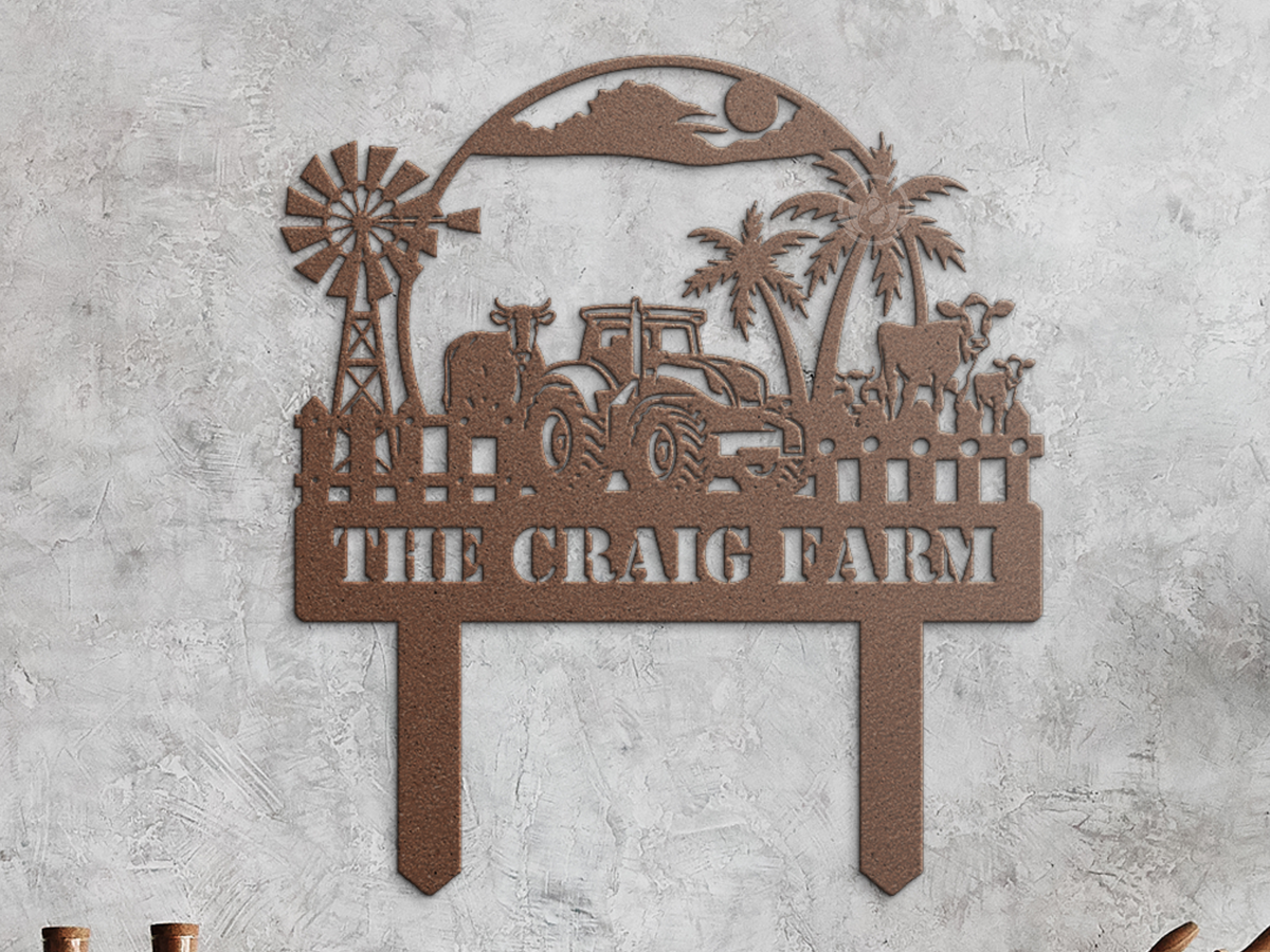 Personalized Farmhouse Garden Stake