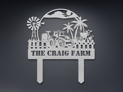 Personalized Farmhouse Garden Stake