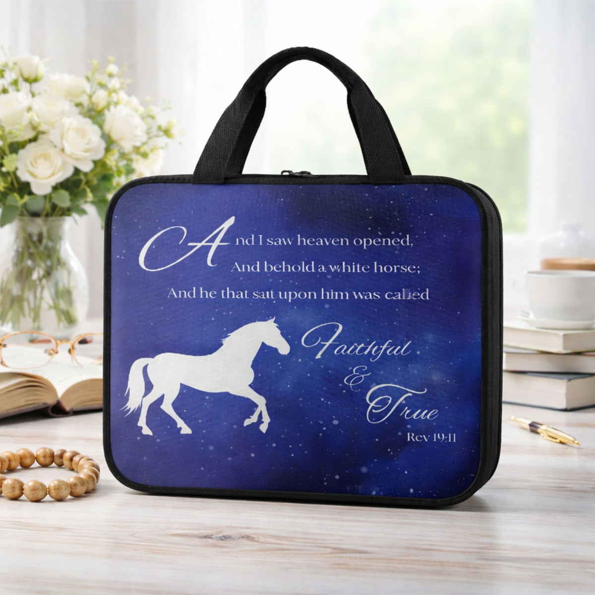 Faithful & True Revelation 19:11 Bible Cover – Christian Horse Bible Case
