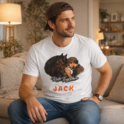 Ride Together Personalized Horse T-Shirt – view 2