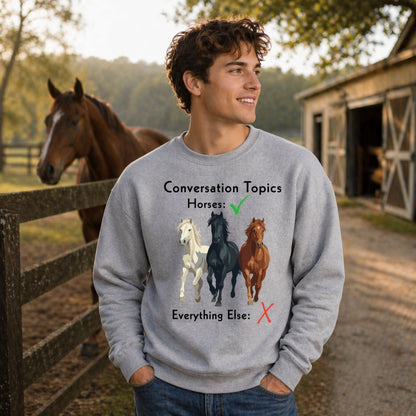 Horse Conversation Topics Sweatshirt – view 5