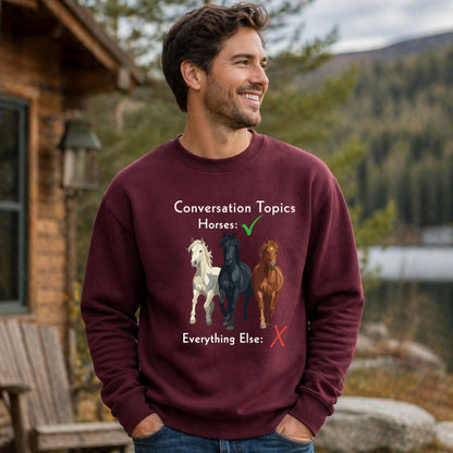 Horse Conversation Topics Sweatshirt – view 3