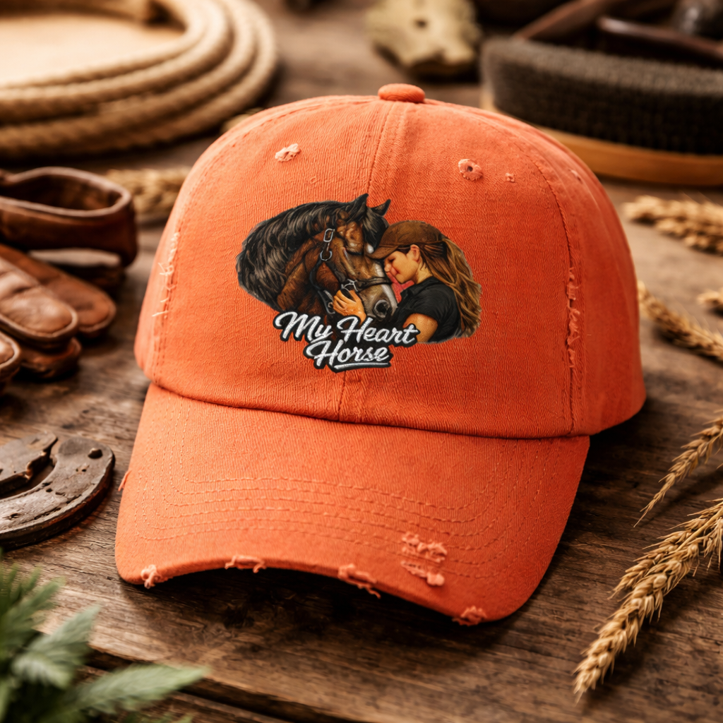 My Heart Horse Distressed Cap – view 3