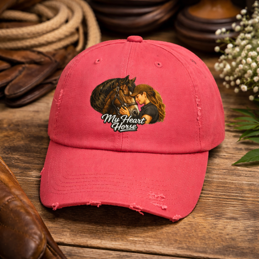 My Heart Horse Distressed Cap