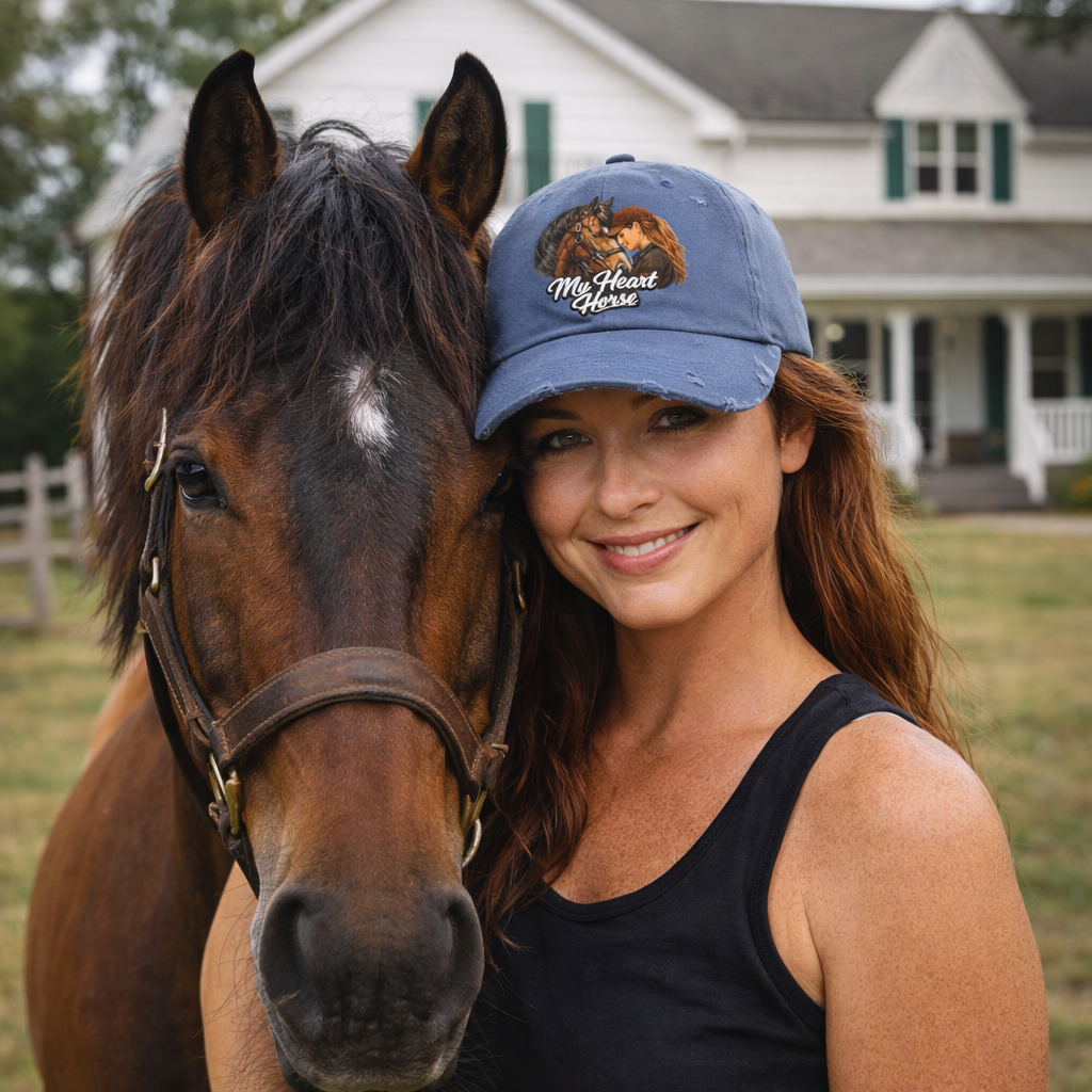 My Heart Horse Distressed Cap – view 2