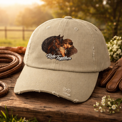 Ride Together Distressed Horse Cap