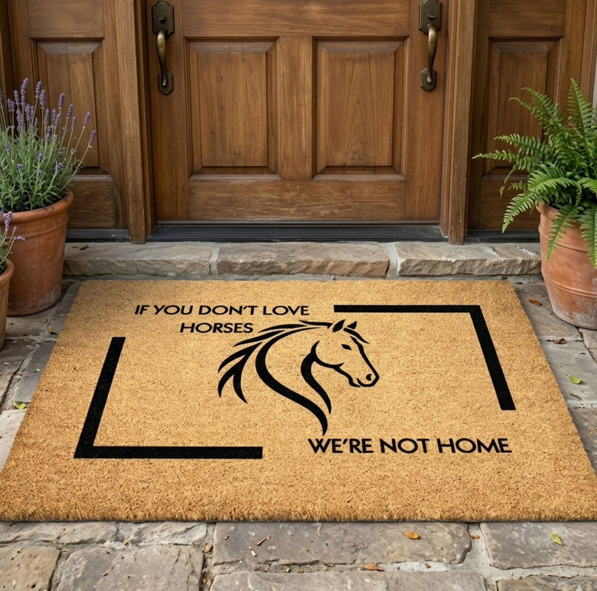 Funny Horse Lover Doormat – If You Don’t Love Horses We’re Not Home – view 4