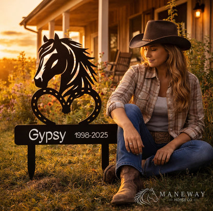 Gipsy Heart-Shaped Memorial Garden Stake