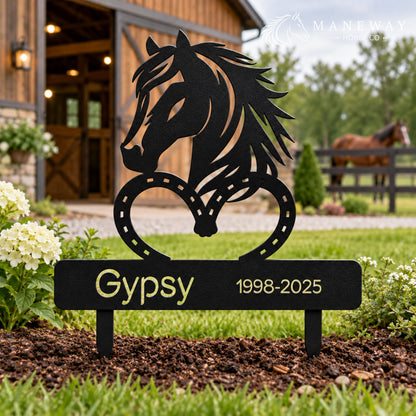 Gipsy Heart-Shaped Memorial Garden Stake – view 2
