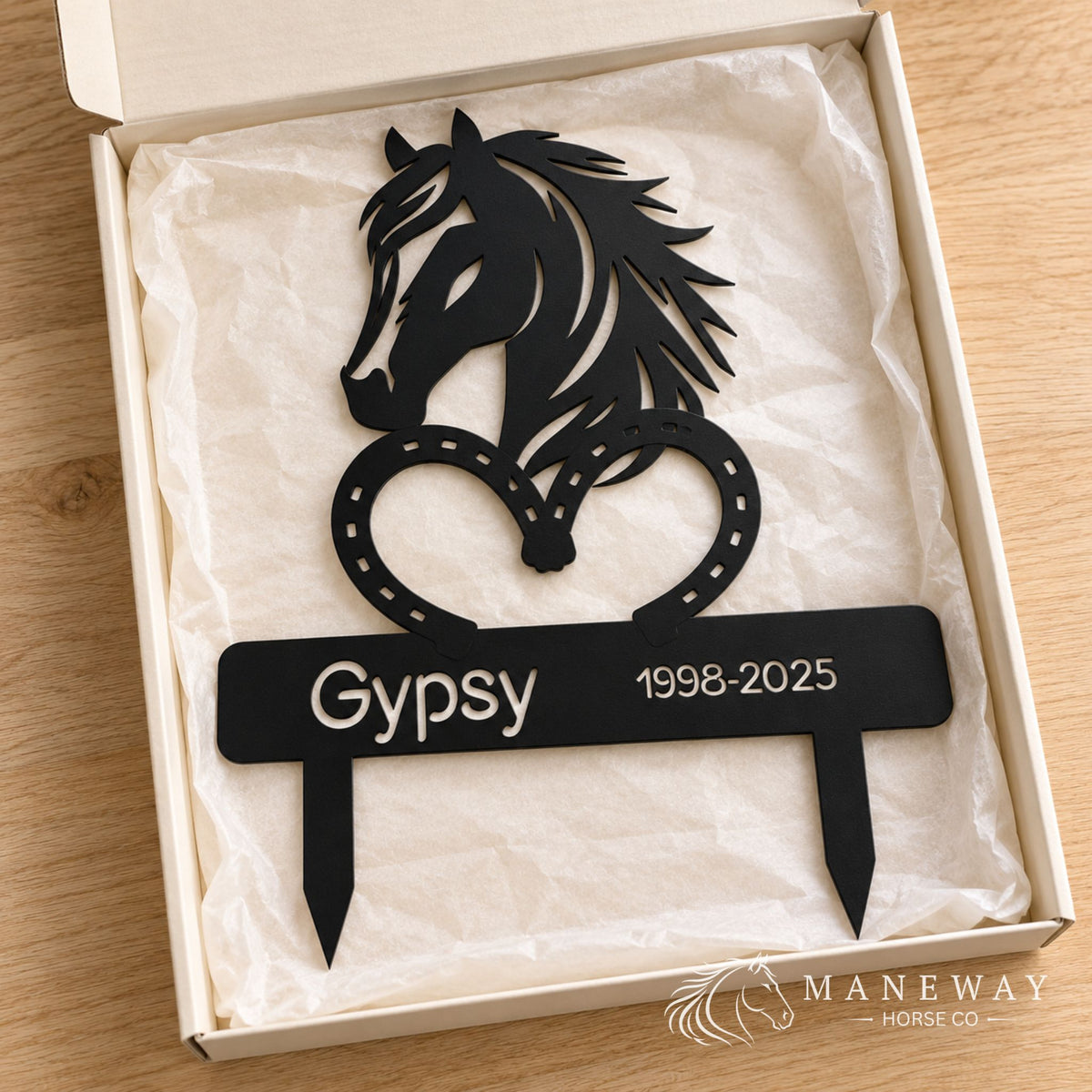 Gipsy Heart-Shaped Memorial Garden Stake – view 4
