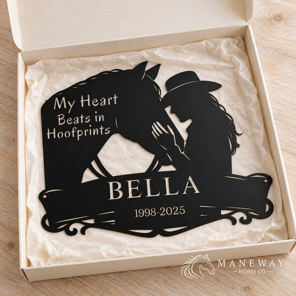 My Heart Beats in Hoofprints Stall Sign – view 4
