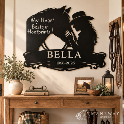 My Heart Beats in Hoofprints Stall Sign – view 2