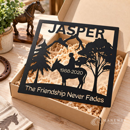 Jasper Donkey Memorial Metal Wall Sign – view 2