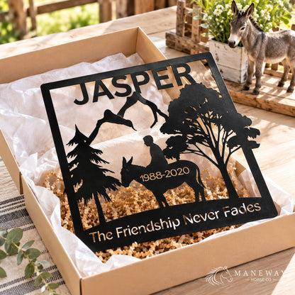 Jasper Donkey Memorial Metal Wall Sign – view 4