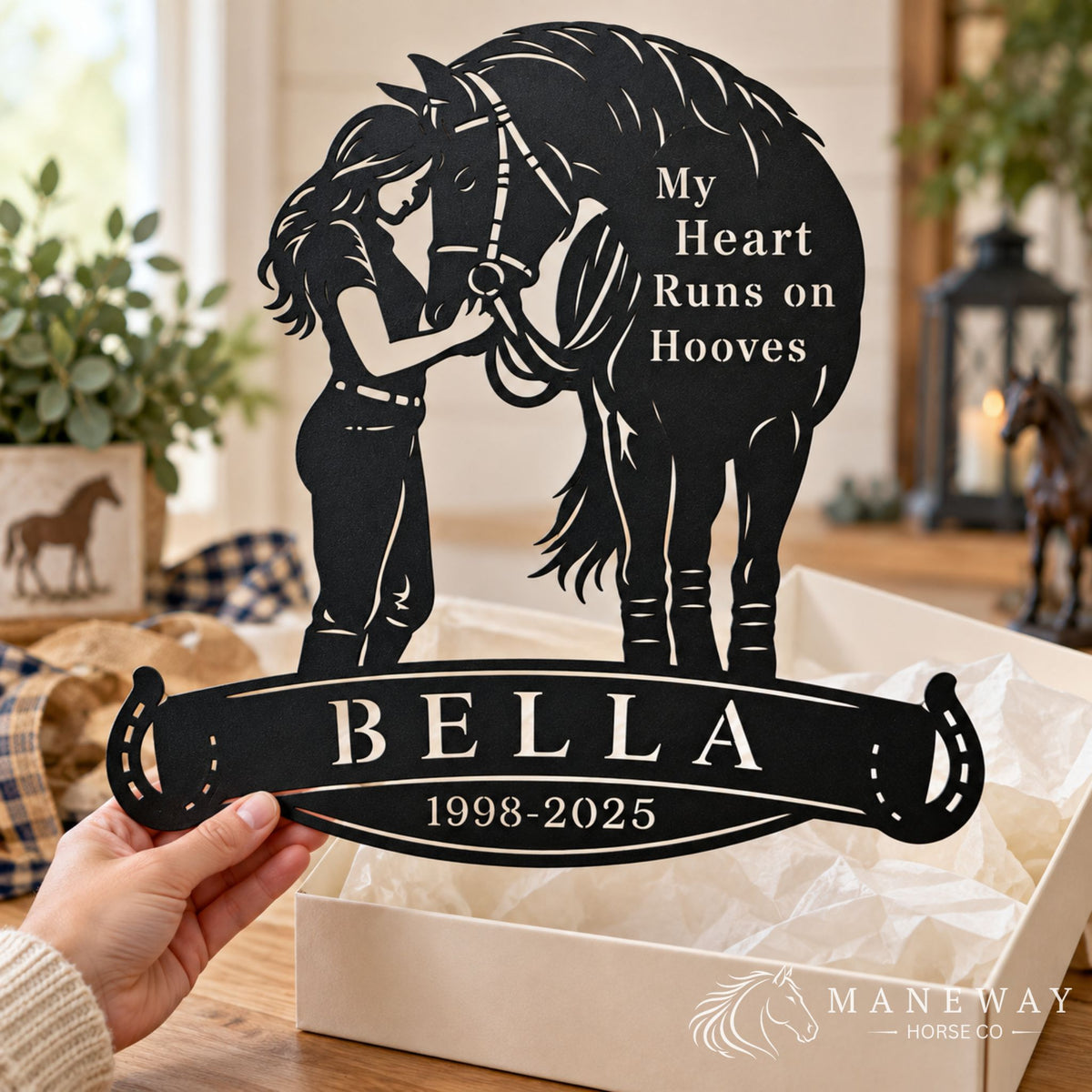 My Heart Runs on Hooves Memorial Sign – view 2